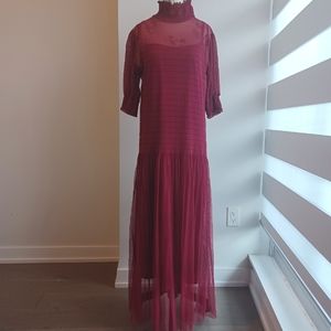 💐SOLD💐Zara High Neck Sheer Dress